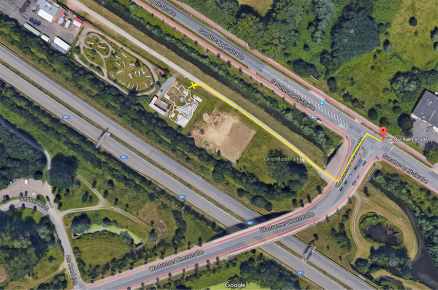 Gelände Zufahrt